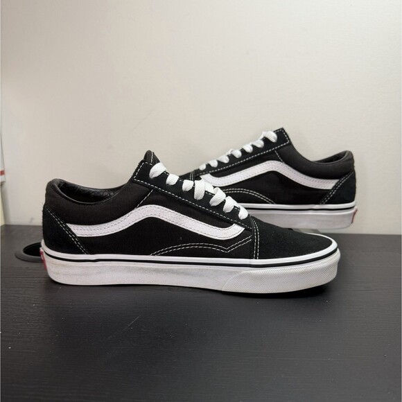 Vans Shoes Mens 6 Womens 7.5 Off The Wall Old Skool Skate Sneakers Black 500714 - Picture 2 of 13